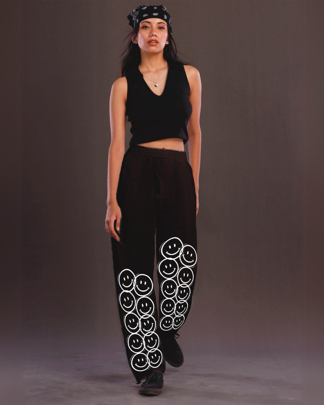 Black Adjustable Cargo Pants for Women - Smiley World