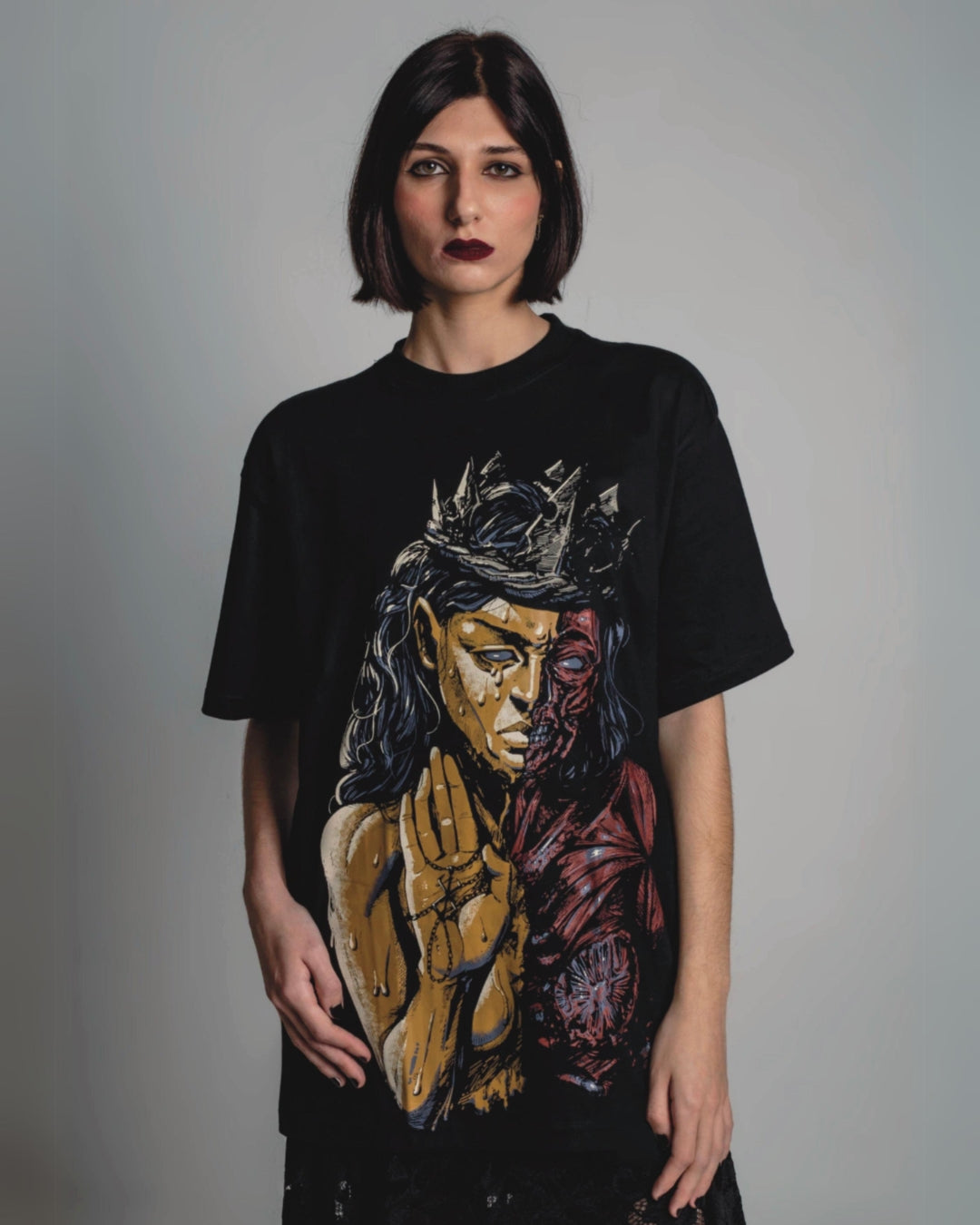 Áurea Unisex Exclusive Oversized Tee - Black