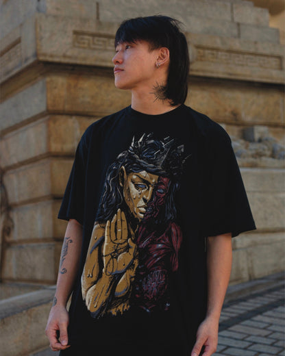 Áurea Unisex Exclusive Oversized Tee - Black