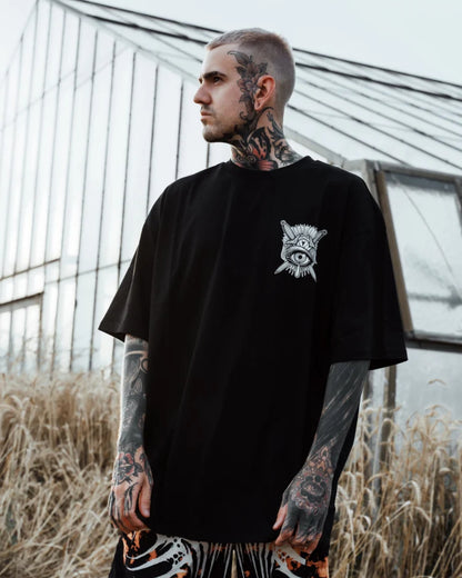 Demonic Hand Unisex Exclusive Oversized Tee - Black