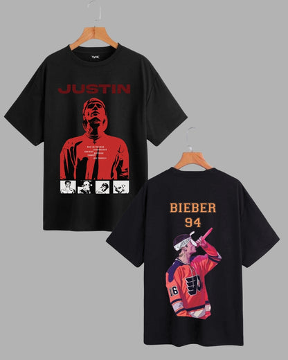 Heartbreaker & Bieber 94: Pack of 2 Women's Justin Bieber Oversized Tees