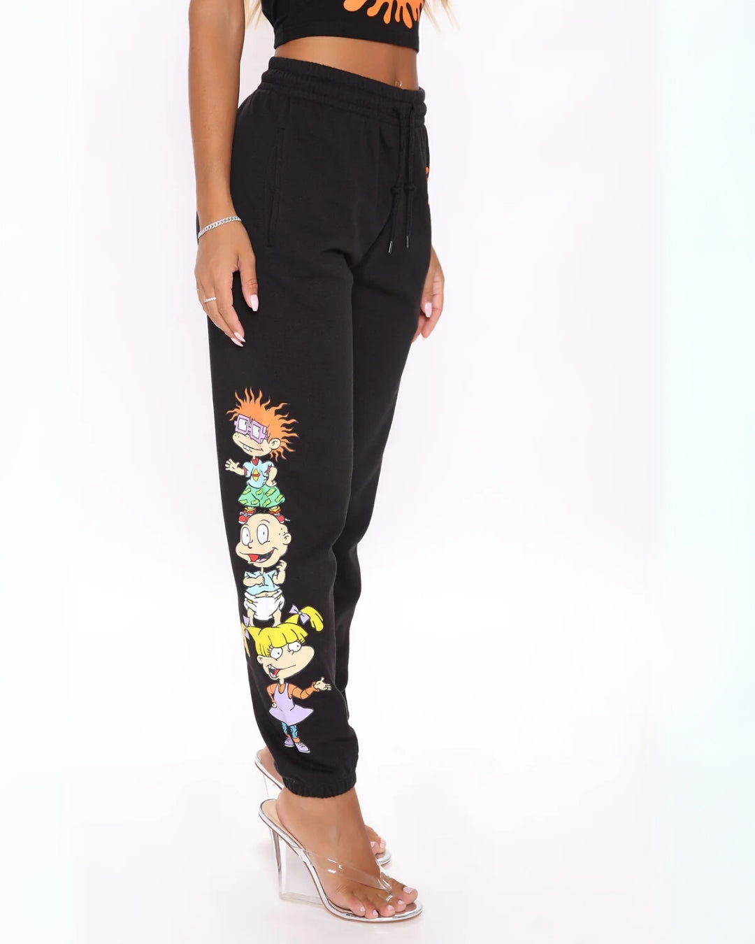 Women's Black Cotton Pant - Nickelodeon