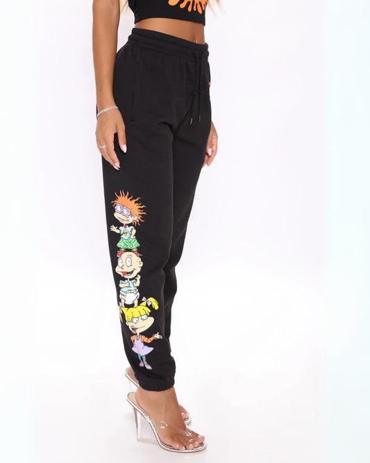 Women's Black Cotton Pant - Nickelodeon