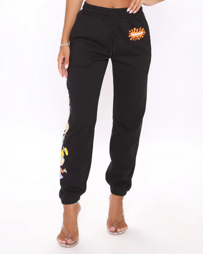 Women's Black Cotton Pant - Nickelodeon