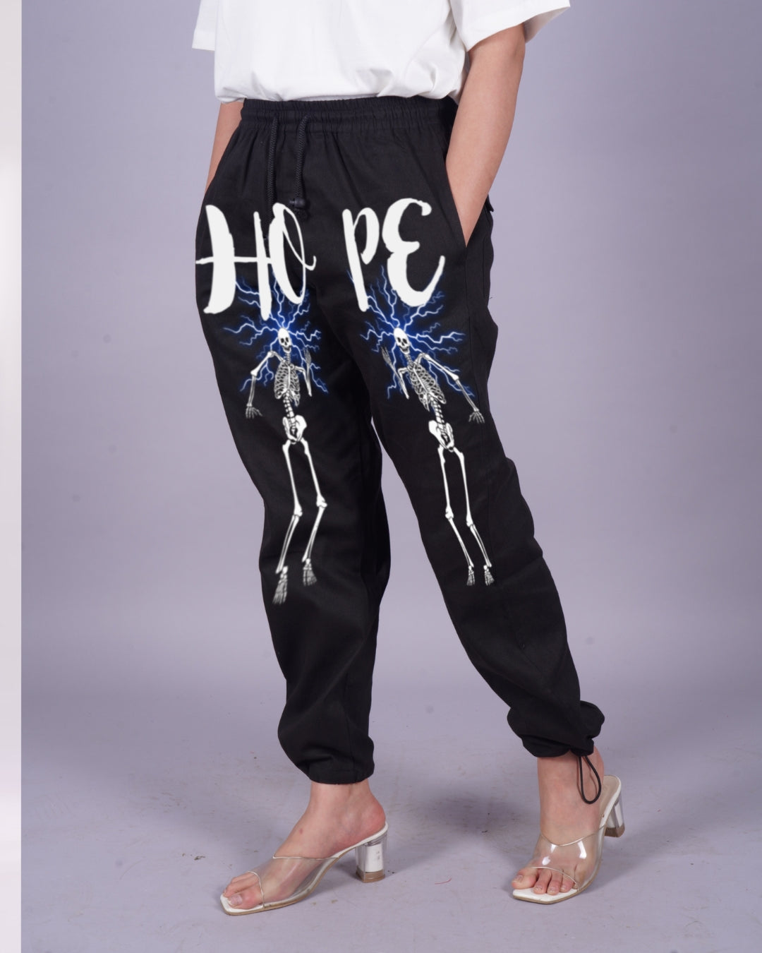 Black Adjustable Cargo Pants for Women - Thunder Hope