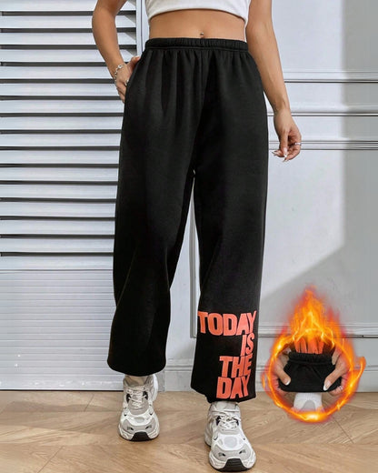 Women's Black Cotton Pant - Day