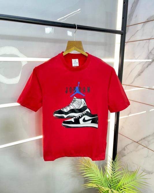 JOR'DAN SNEAKER UNISEX EXCLUSIVE OVERSIZED TEE - RED