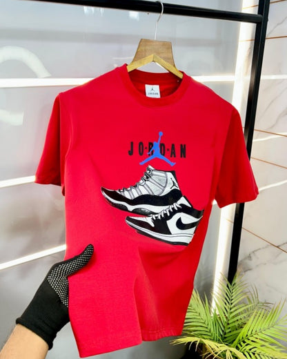 Jor'dan Sneaker Unisex Exclusive Oversized Tee - Red