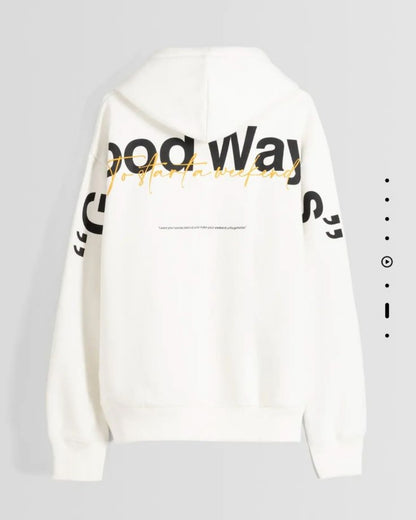 Unisex White Oversized Hoodie - Good Ways