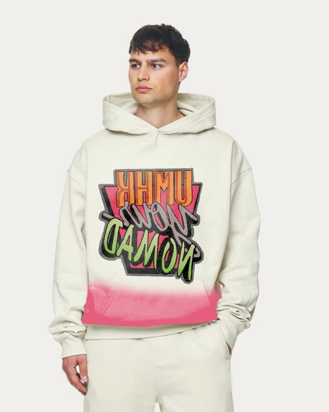 Unisex White Oversized Hoodie - UMHK