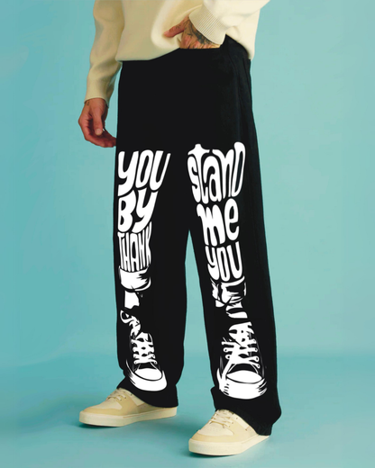 Men's Stand By Me Black Cotton Pants