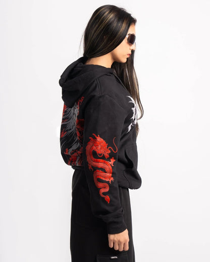 Unisex Black Oversized Hoodie - Stylish Anime Edition