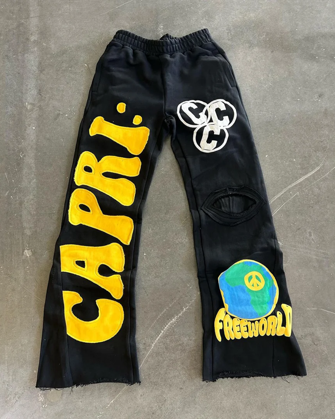 Men's Black Cotton Pant - Crazy