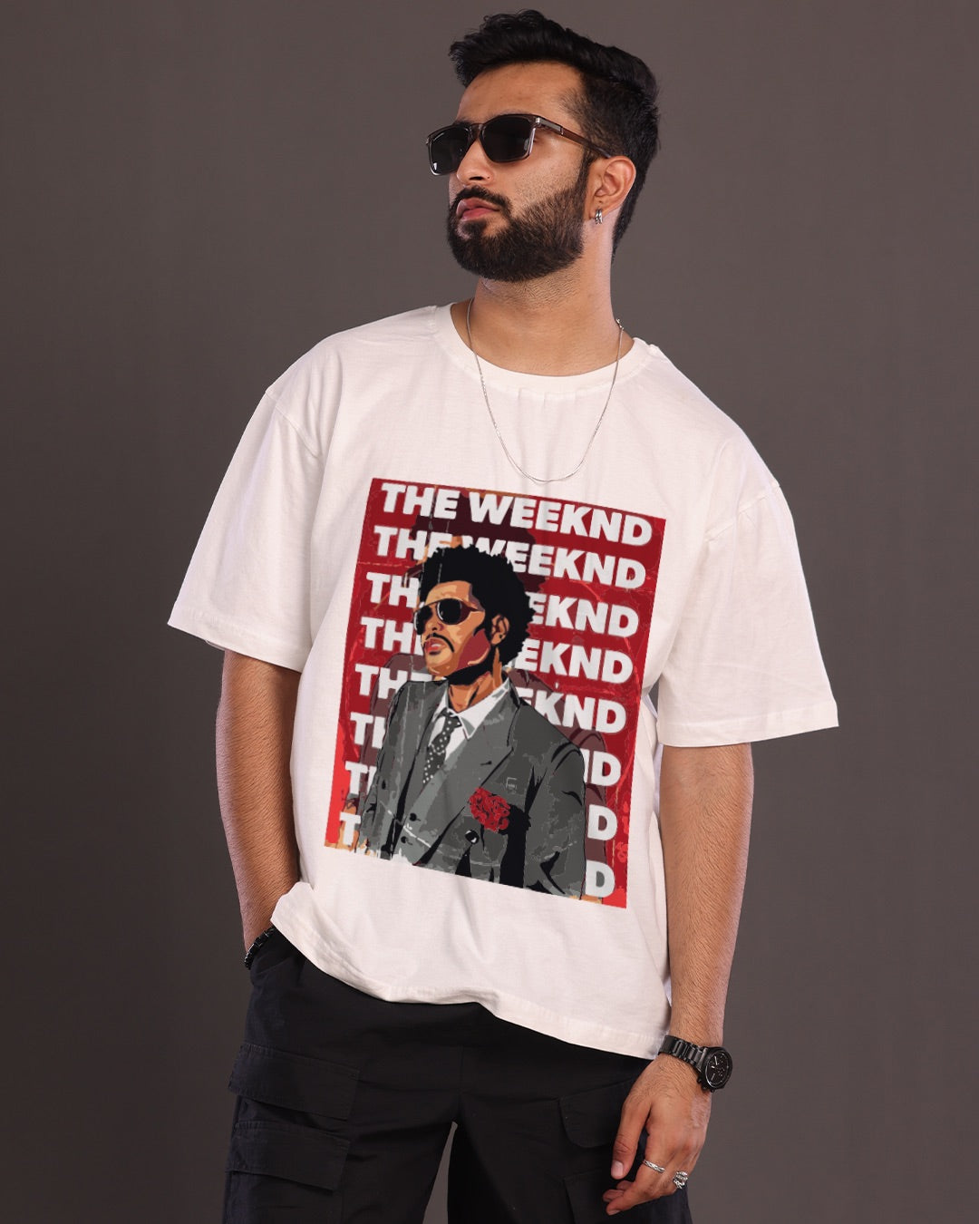 Men's Oversized T-Shirt Set: Starboy & Blinded by the Lights