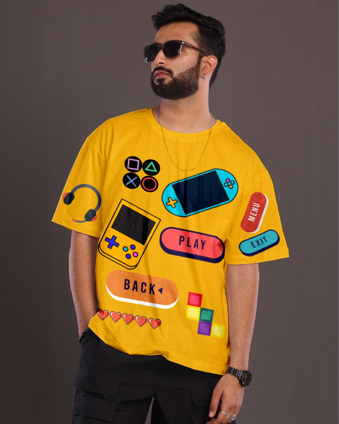 Pack of 2 Men's Oversized T-Shirt: Mario & Gadgets