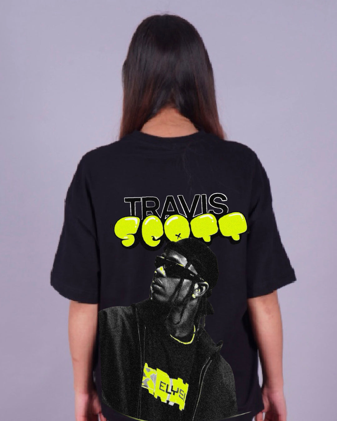 Women's T-Shirt Combo: Pack of 2 Travis Oversized Tees - Travis 1.0 & Trippy