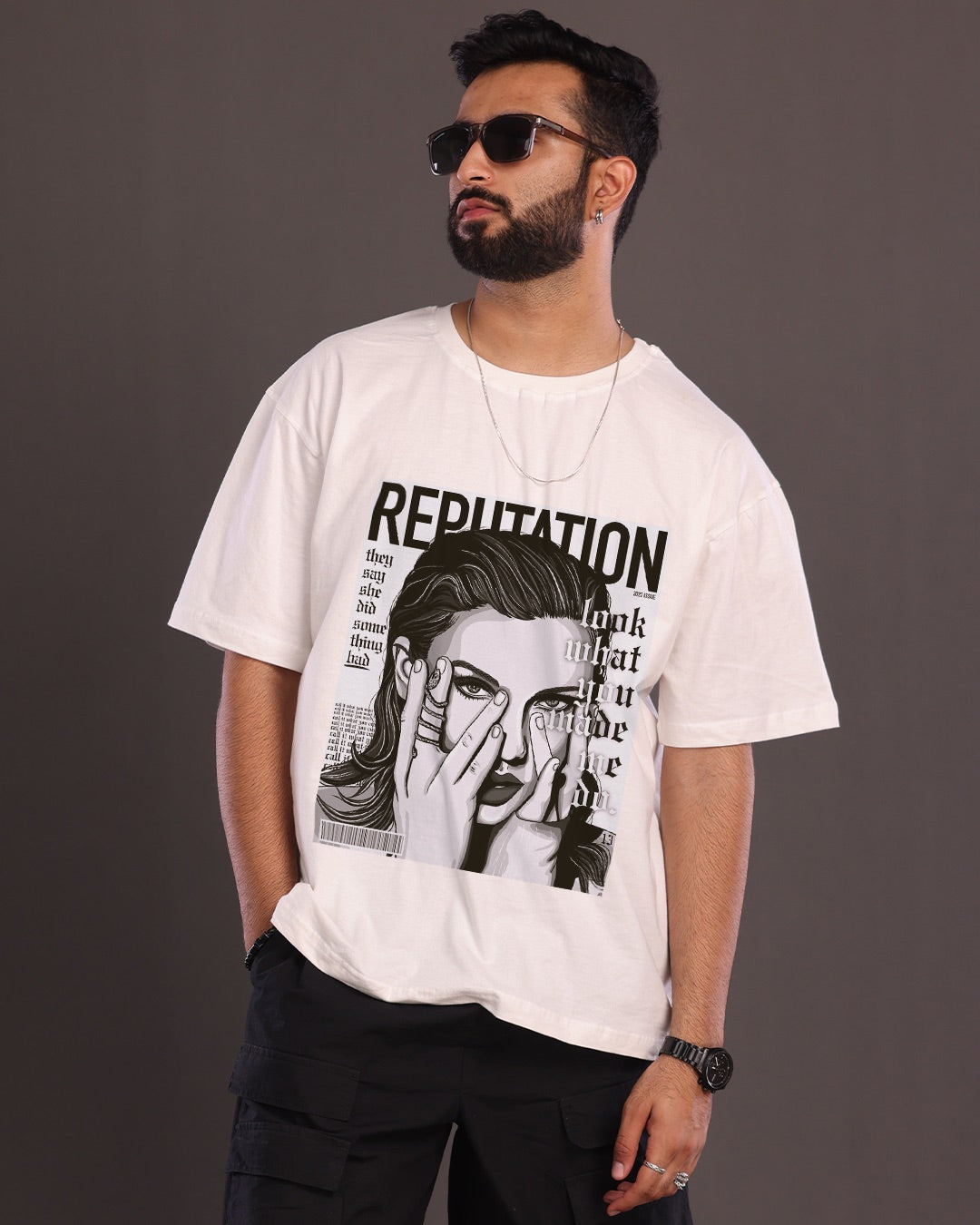 Men's Oversized T-Shirt Set: Taylor Swift Reputation & The Eras Tour