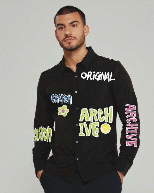 ARCHIVE CRAYON BLACK FULL SLEEVE SHIRT