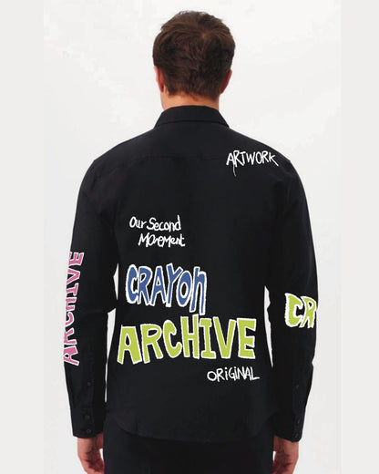ARCHIVE CRAYON BLACK FULL SLEEVE SHIRT