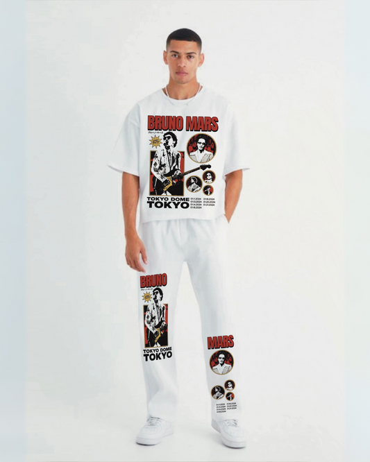 BRUNO-MARS MEN'S CORDSET (WHITE-WHITE )