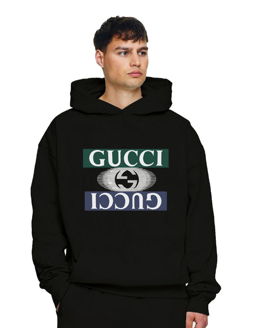 Unisex Black Oversized Hoodie - Gu'cci Style