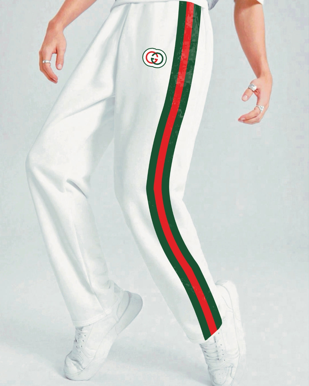 Men's Designer White Cotton Pant - Branded Style