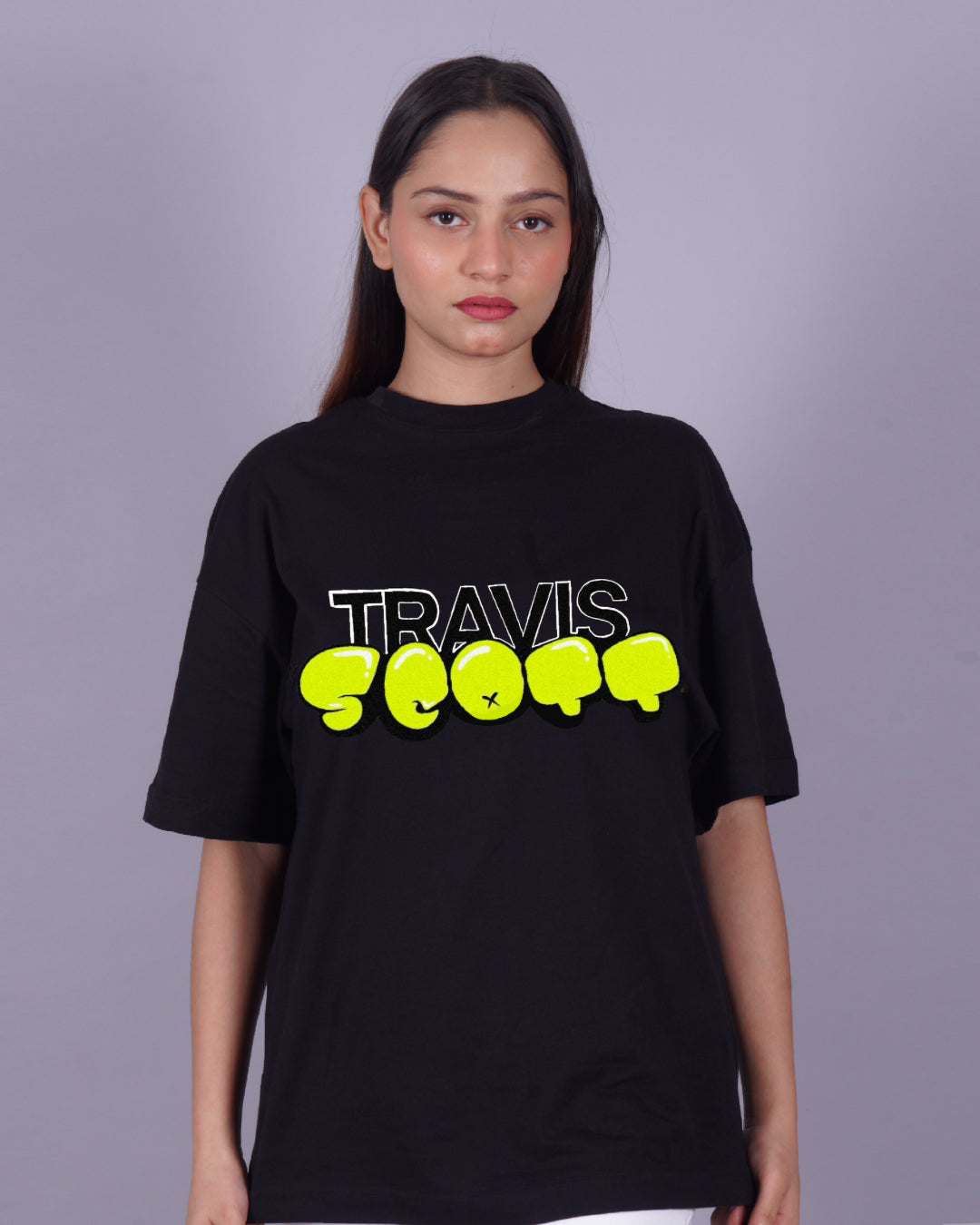 Women's T-Shirt Combo: Pack of 2 Travis Oversized Tees - Travis 1.0 & Trippy