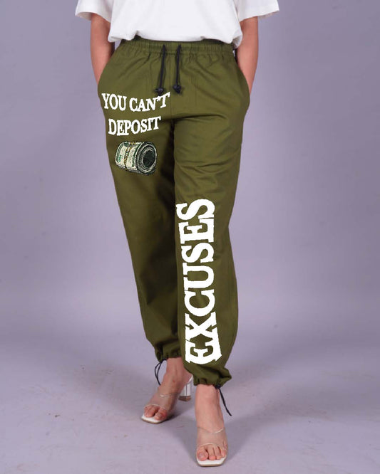 Olive Cargo Parachute Pants for Females - Own Your Hustle