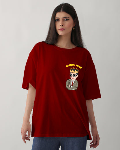 Stylish Red T-Shirt featuring Iconic Money Man Design