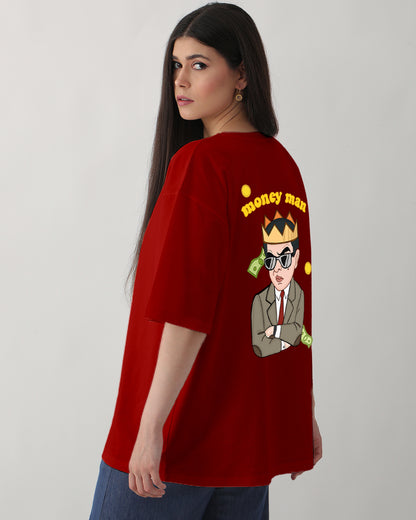 Stylish Red T-Shirt featuring Iconic Money Man Design