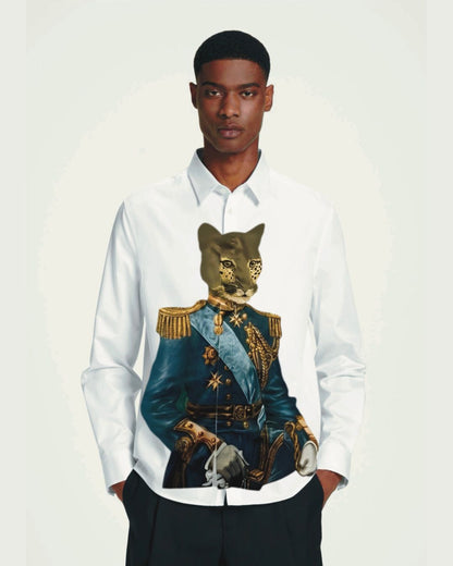 GOLDEN CAT WHITE FULL SHIRT