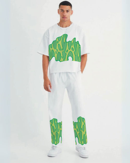 Green Fire Men coordset white and white(*)