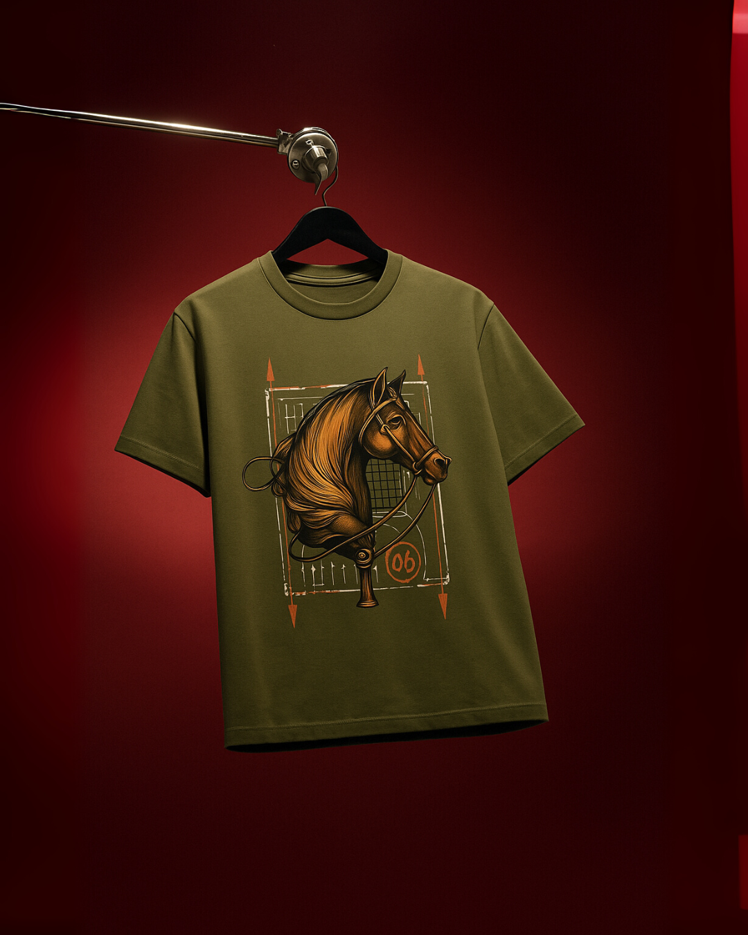 HERMESS HORSE (OLIVE), STAY CRAZY (PURPLE) TEE COMBO OF 2(*)