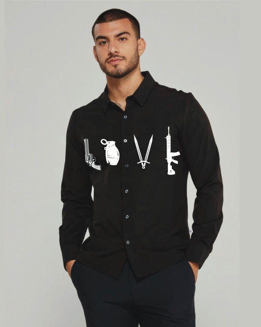 GUN LOVE BLACK FULL SHIRT
