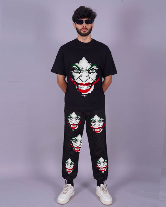 Men's Joker Oversized Co-ord Set - Black Two-Piece for Coords Men