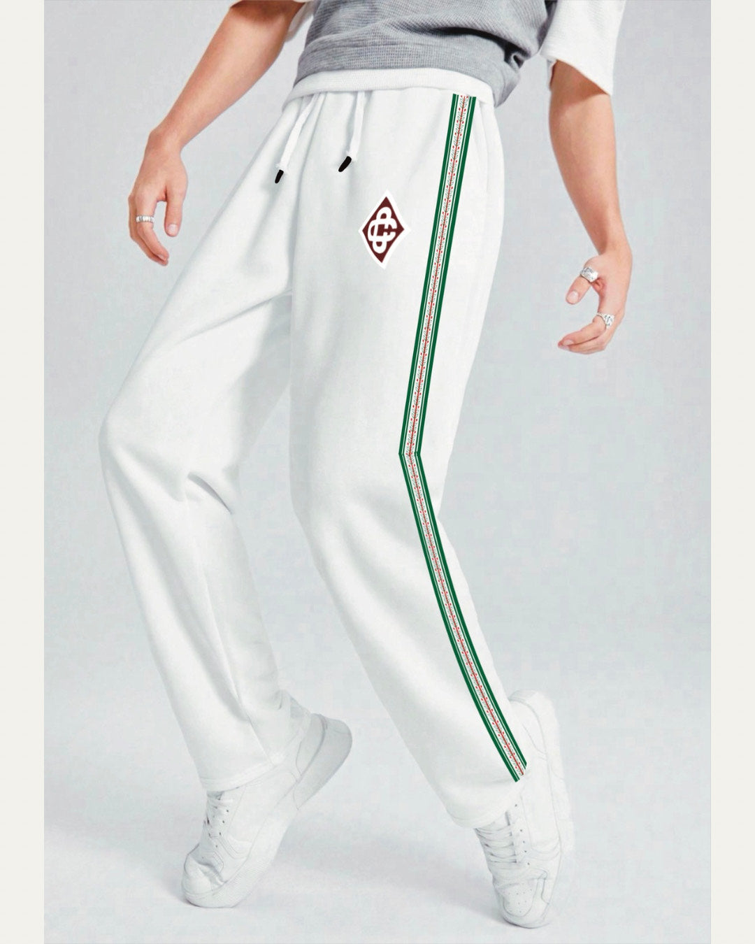 Men's Designer White Cotton Pant - Diljit's style