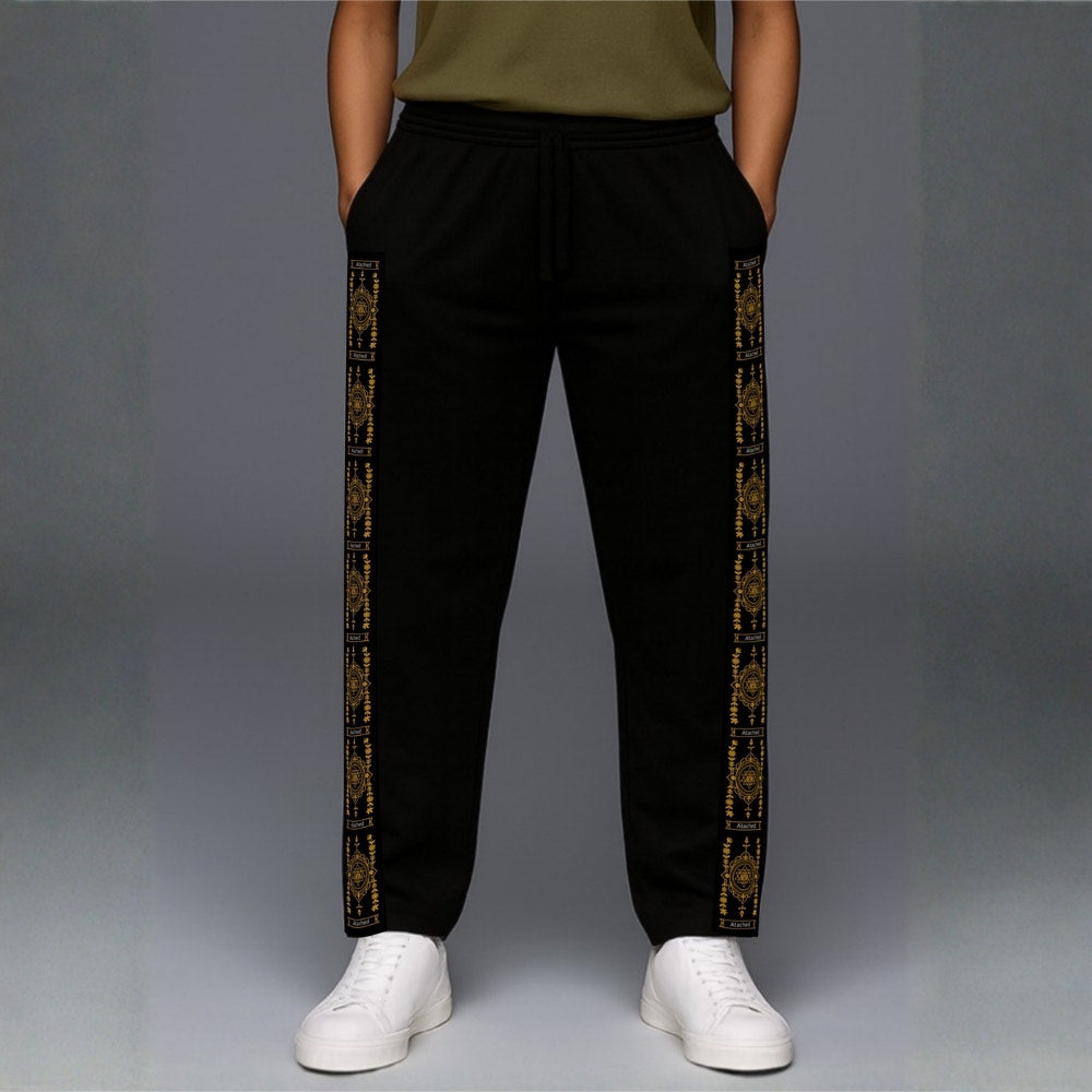 Patch Strip -  BLACK COTTON PANTS