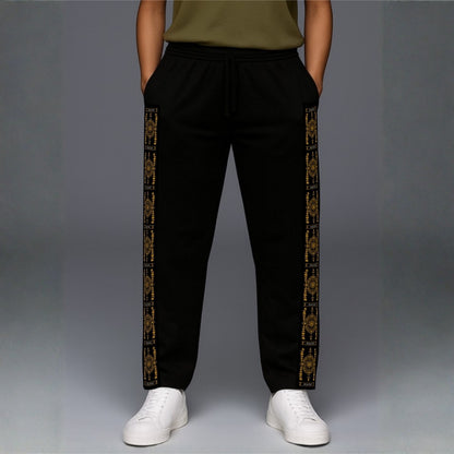 Patch Strip -  BLACK COTTON PANTS