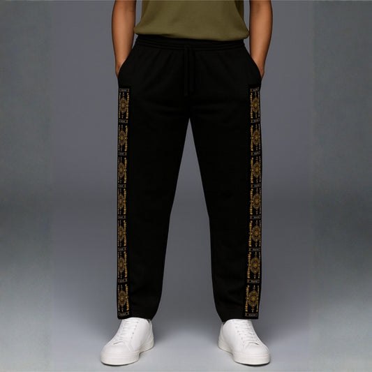 Patch Strip -  BLACK COTTON PANTS
