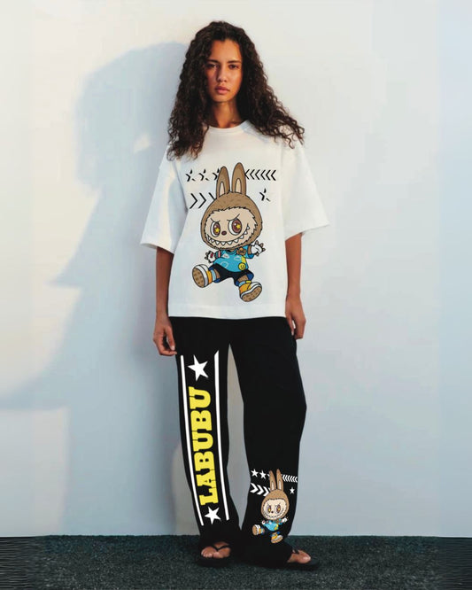 Women LABUBU Fighter cordset (white and black)