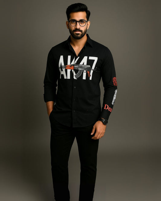 MEN'S AK47 BLACK SHIRT