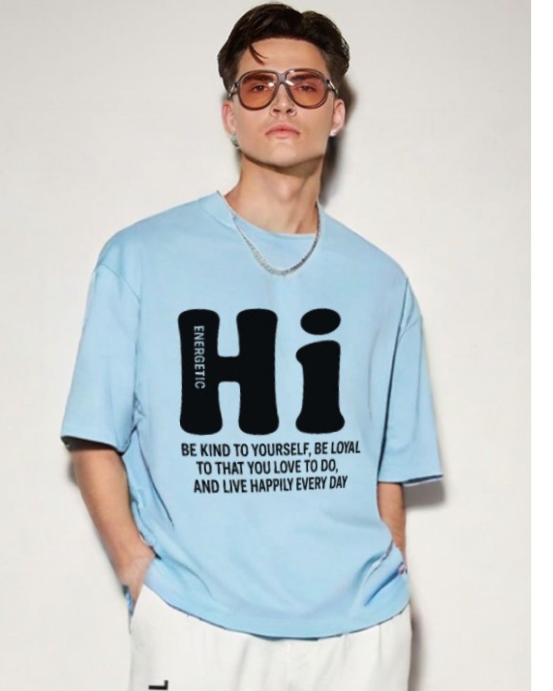 MEN'S HI ENERGETIC OVERSIZED TSHIRT (BLUE)