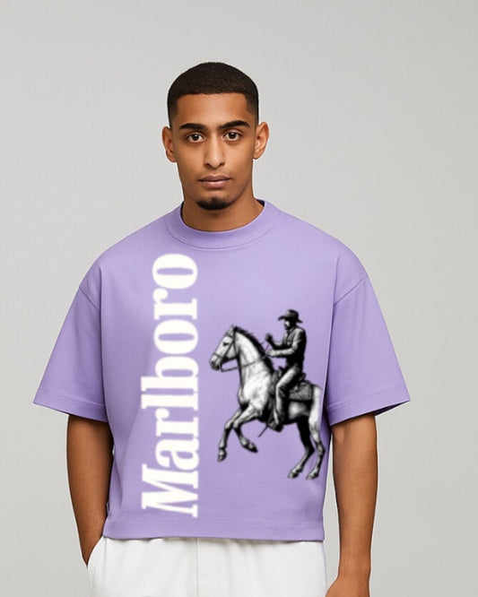 MEN'S HORSE MB OVERSIZED TSHIRT (PURPLE)