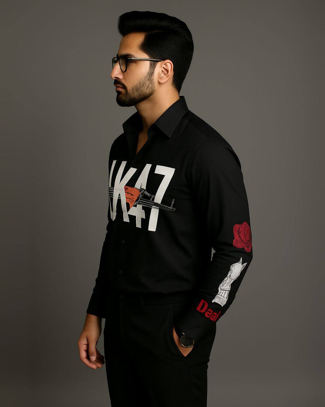MEN'S AK47 BLACK SHIRT