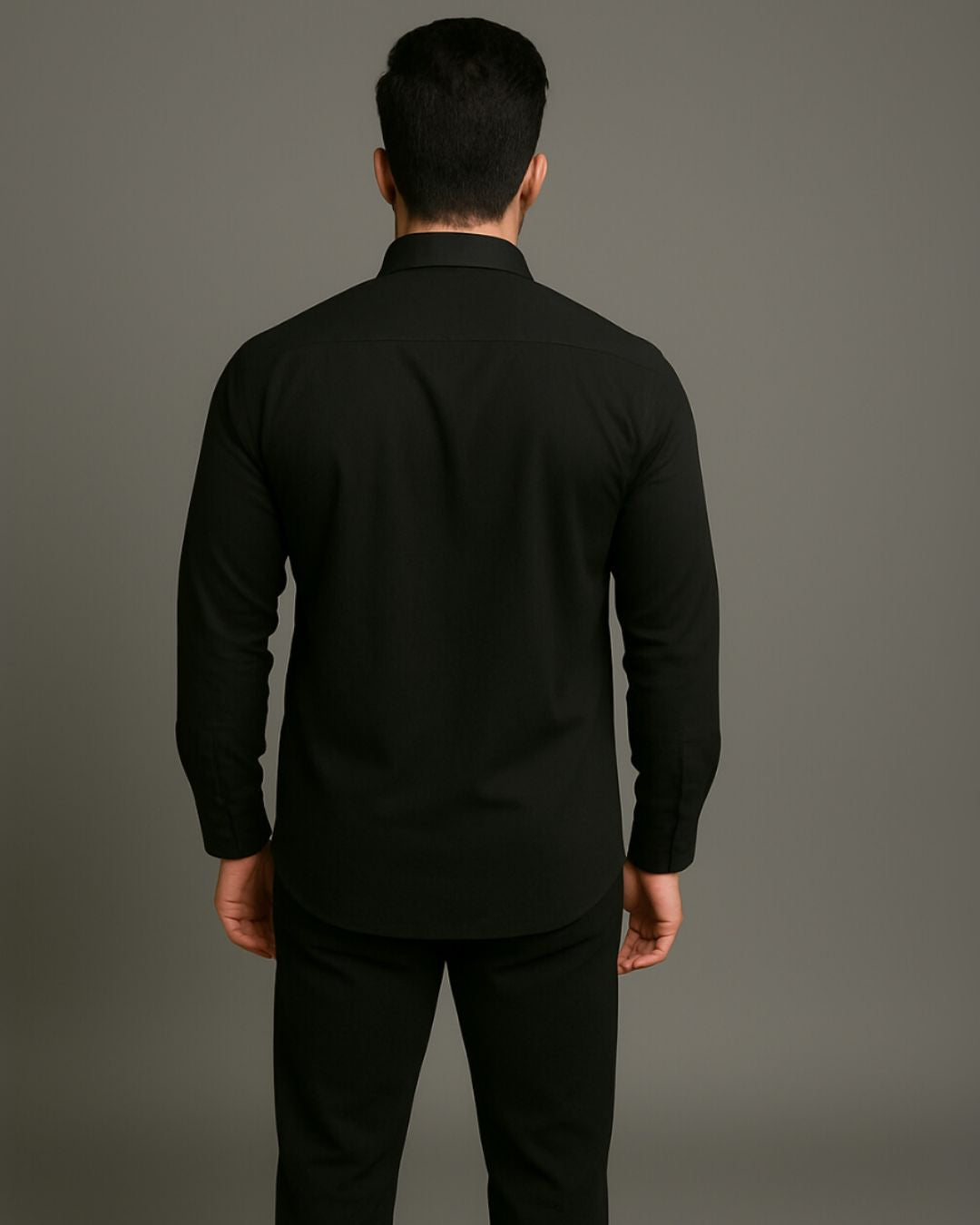 MEN'S ICEBERG FULL SLEEVE BLACK SHIRT