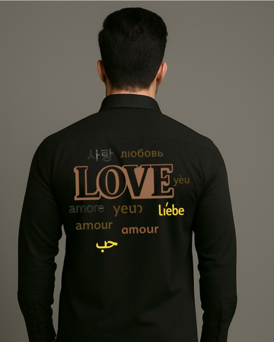 MEN'S SOUL LOVER FULL SLEEVE  BLACK SHIRT