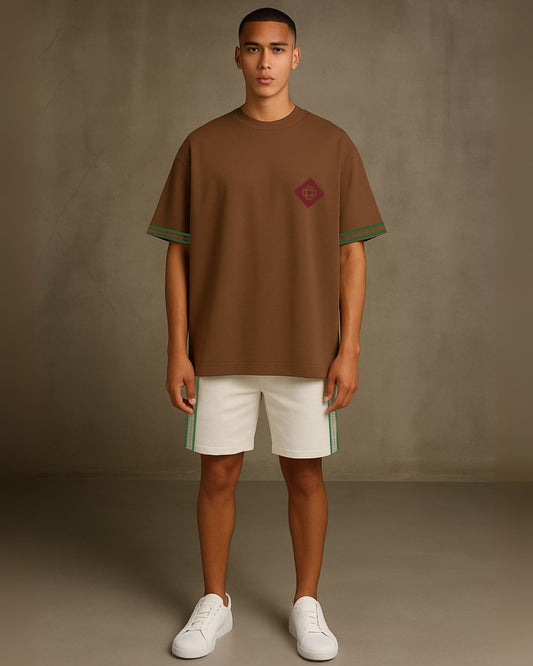 Men diljit ultrasoft short cordset (brown and white)(*)