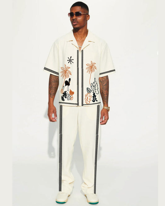 Palm Breeze Cordset (White and White)