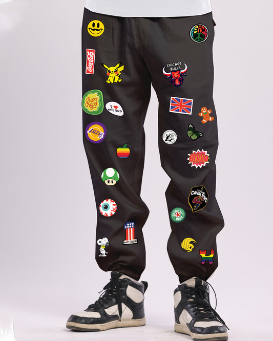 Urban Funky: Men's Stylish Black Cargo Adjustable Pants