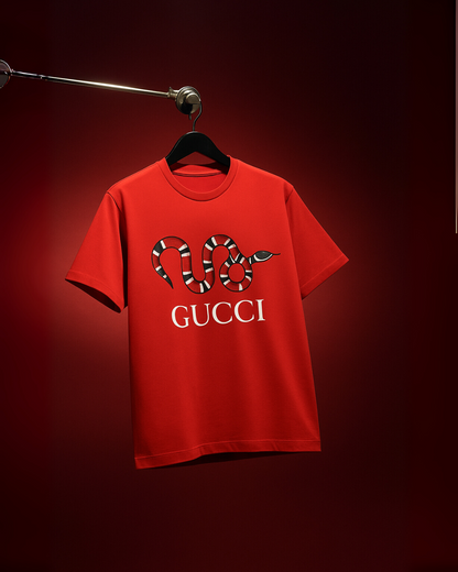 GUCCI SNAKE (RED), MOSCHINO (OLIVE) TEE COMBO OF 2(*)